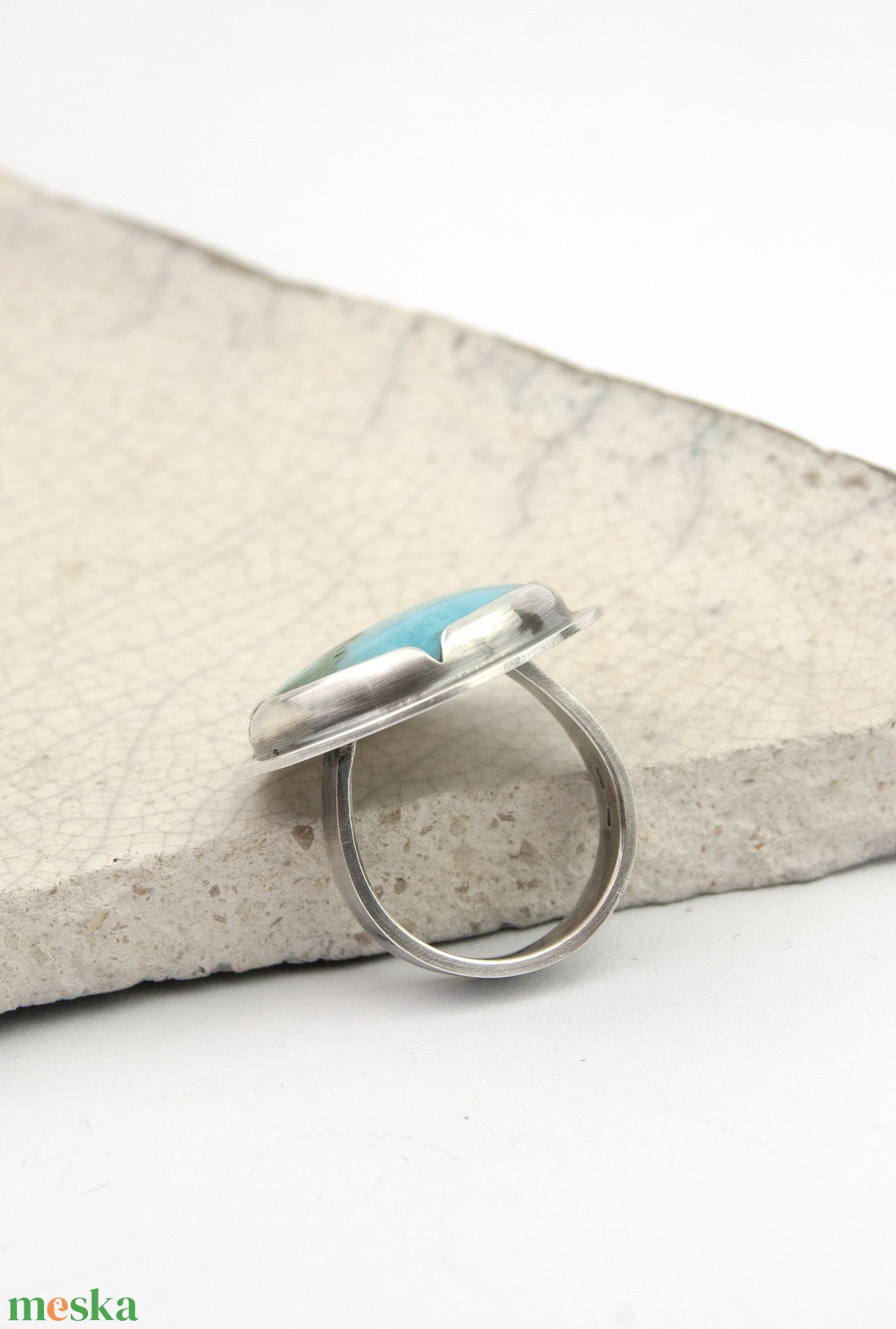 Arizóna blue - ezüst gyűrű türkizzel - ékszer - gyűrű - statement gyűrű - Meska.hu