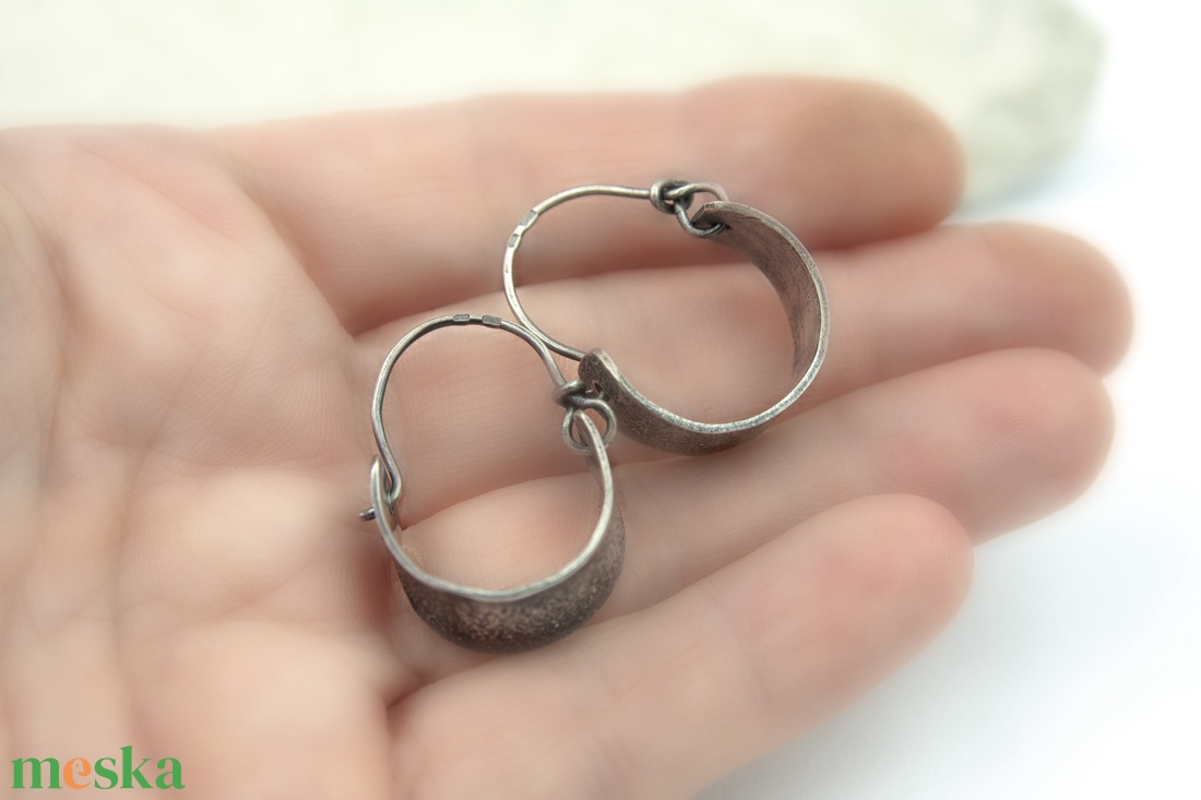 Kraken - ezüst fülbevaló - ékszer - fülbevaló - karika fülbevaló - Meska.hu