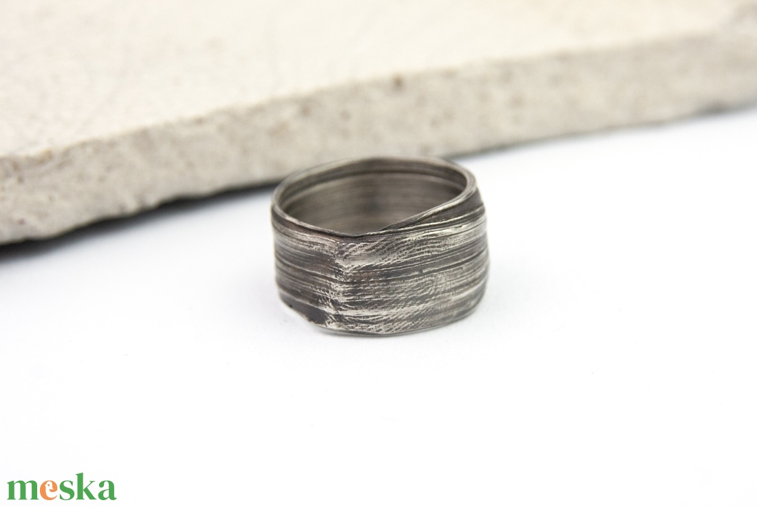 Wabi sabi - ezüst gyűrű - ékszer - gyűrű - statement gyűrű - Meska.hu