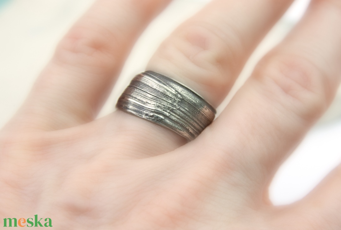 Wabi sabi - ezüst gyűrű - ékszer - gyűrű - statement gyűrű - Meska.hu