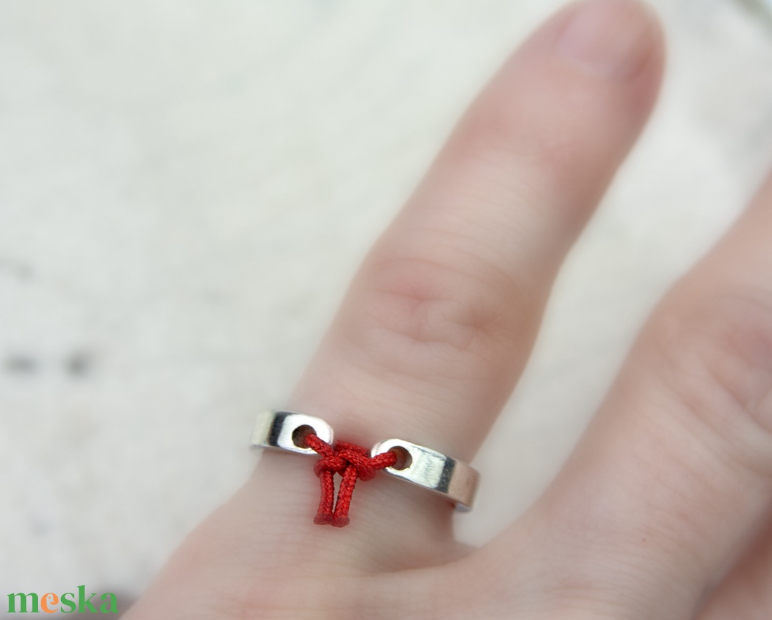 Kötés  - ezüst gyűrű - ékszer - gyűrű - statement gyűrű - Meska.hu