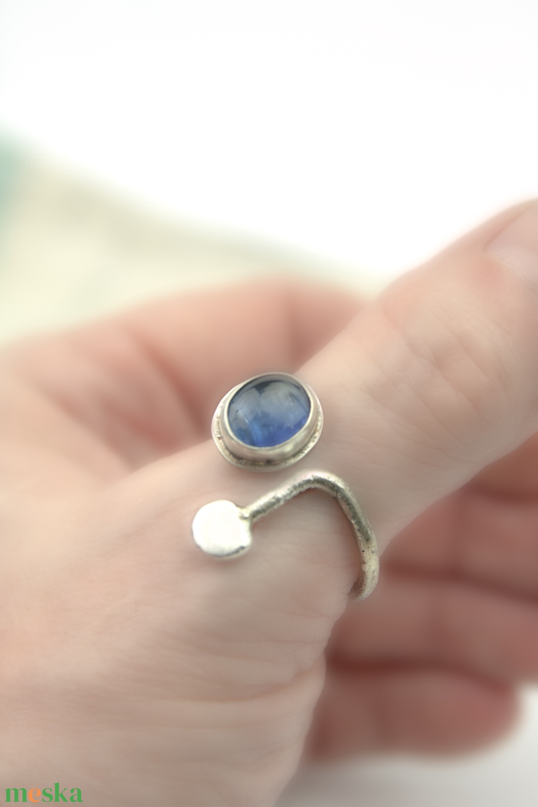 Miró - ezüst gyűrű kianittal - ékszer - gyűrű - vékony gyűrű - Meska.hu