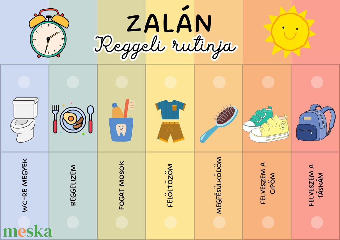 Gyerek napi rutin feladatlap, napirend, rutin táblázat, egyedi, névvel személyre szabható, montessori - művészet - grafika & illusztráció - digitális - Meska.hu Gyerek napi rutin feladatlap, napirend, rutin táblázat, egyedi, névvel személyre szabható, montessori - művészet - grafika & illusztráció - digitális - Meska.hu