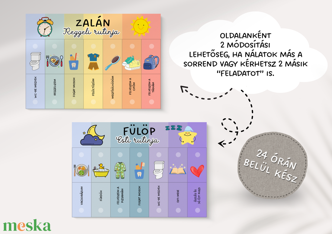 Gyerek napi rutin feladatlap, napirend, rutin táblázat, egyedi, névvel személyre szabható, montessori - művészet - grafika & illusztráció - digitális - Meska.hu Gyerek napi rutin feladatlap, napirend, rutin táblázat, egyedi, névvel személyre szabható, montessori - művészet - grafika & illusztráció - digitális - Meska.hu