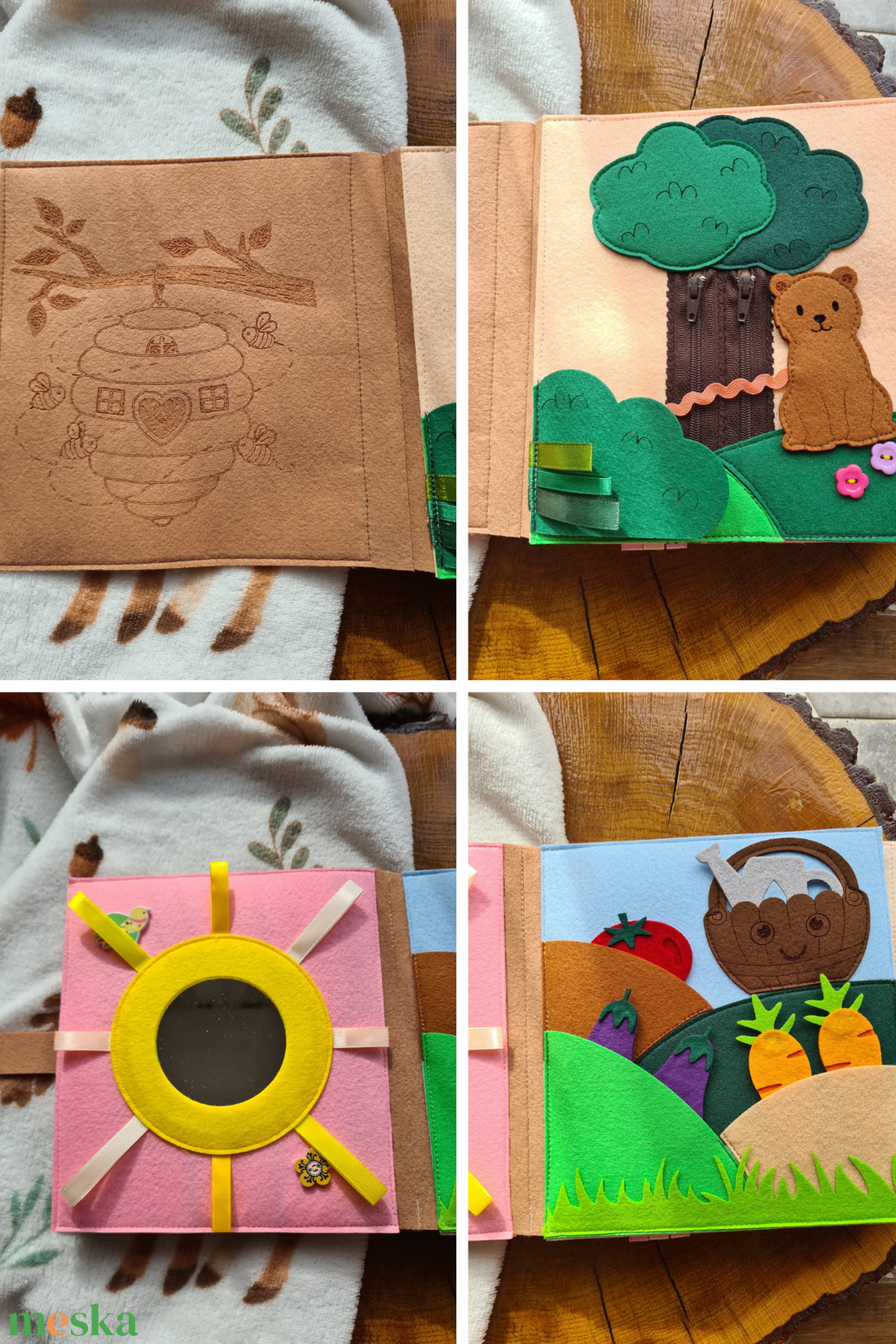 Prémium csendes könyv � Szarvas - baba - mama - baba játékok - textilkönyv & babakönyv - Meska.hu