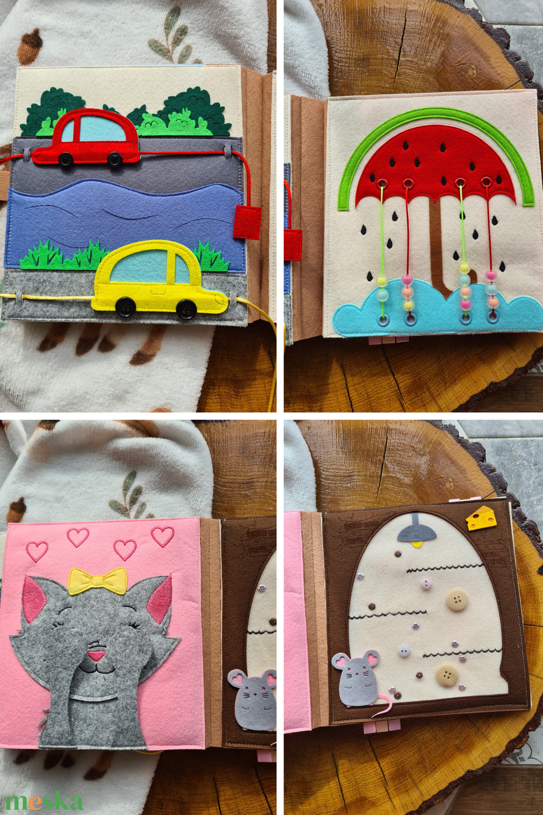 Prémium csendes könyv � Szarvas - baba - mama - baba játékok - textilkönyv & babakönyv - Meska.hu