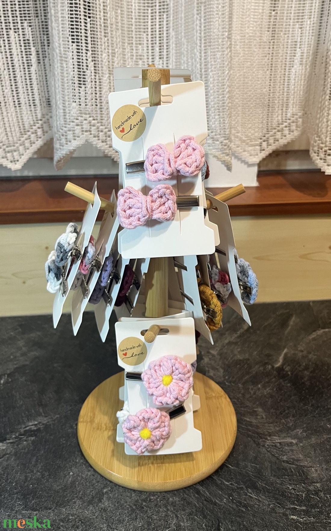 Horgolt hajcsat - ruha & divat - hajdísz & hajcsat - hajcsat & hajtű - Meska.hu