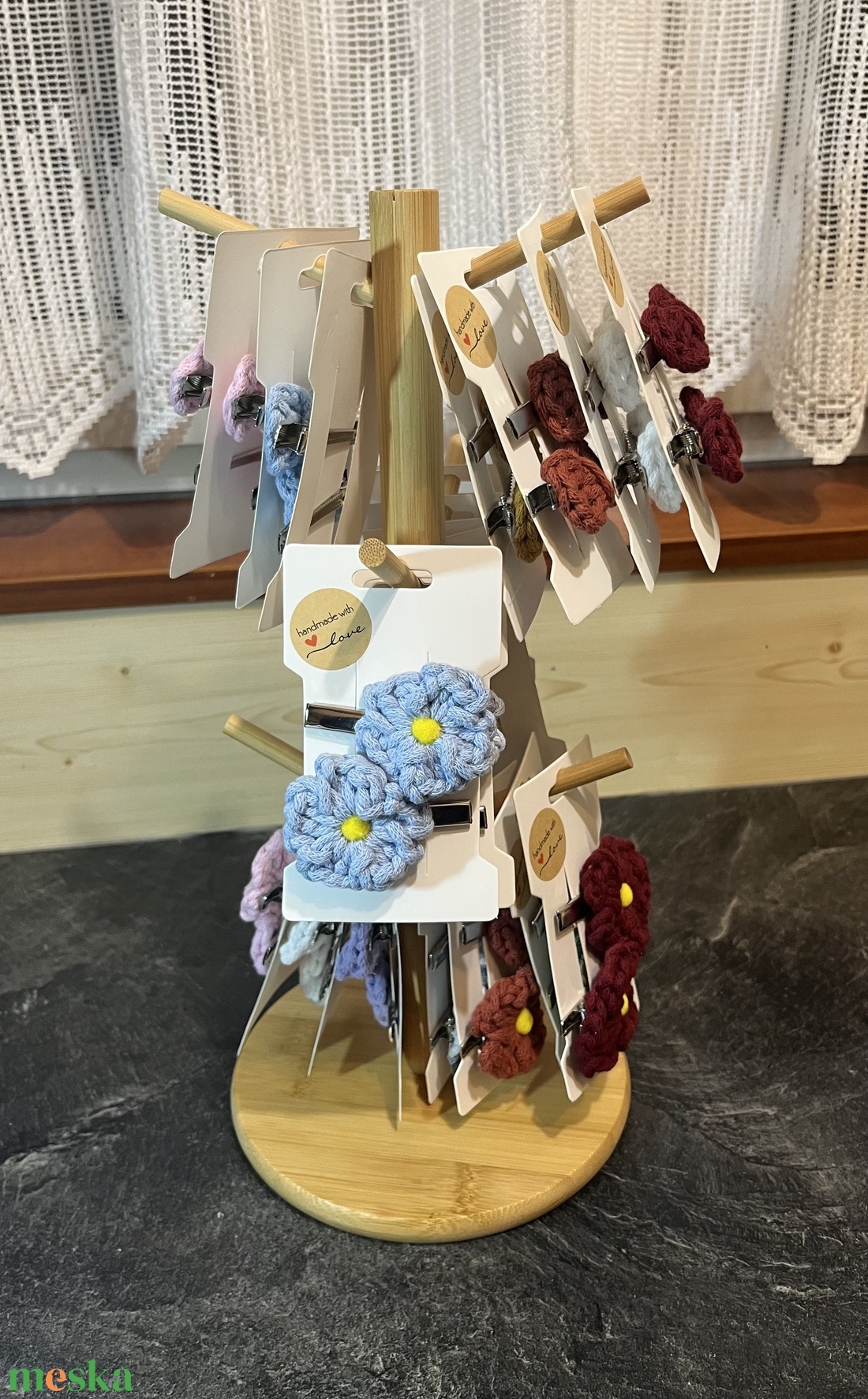 Horgolt hajcsat - ruha & divat - hajdísz & hajcsat - hajcsat & hajtű - Meska.hu