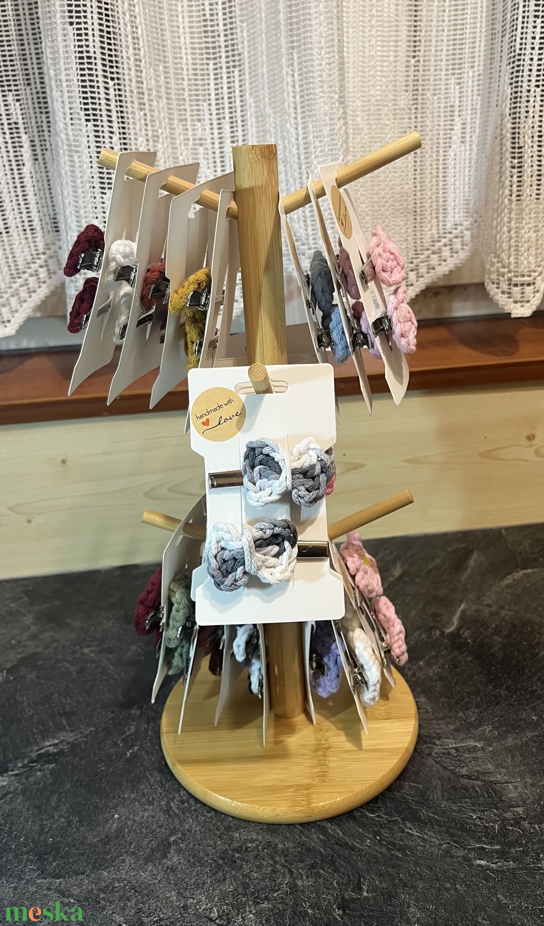 Horgolt hajcsat - ruha & divat - hajdísz & hajcsat - hajcsat & hajtű - Meska.hu