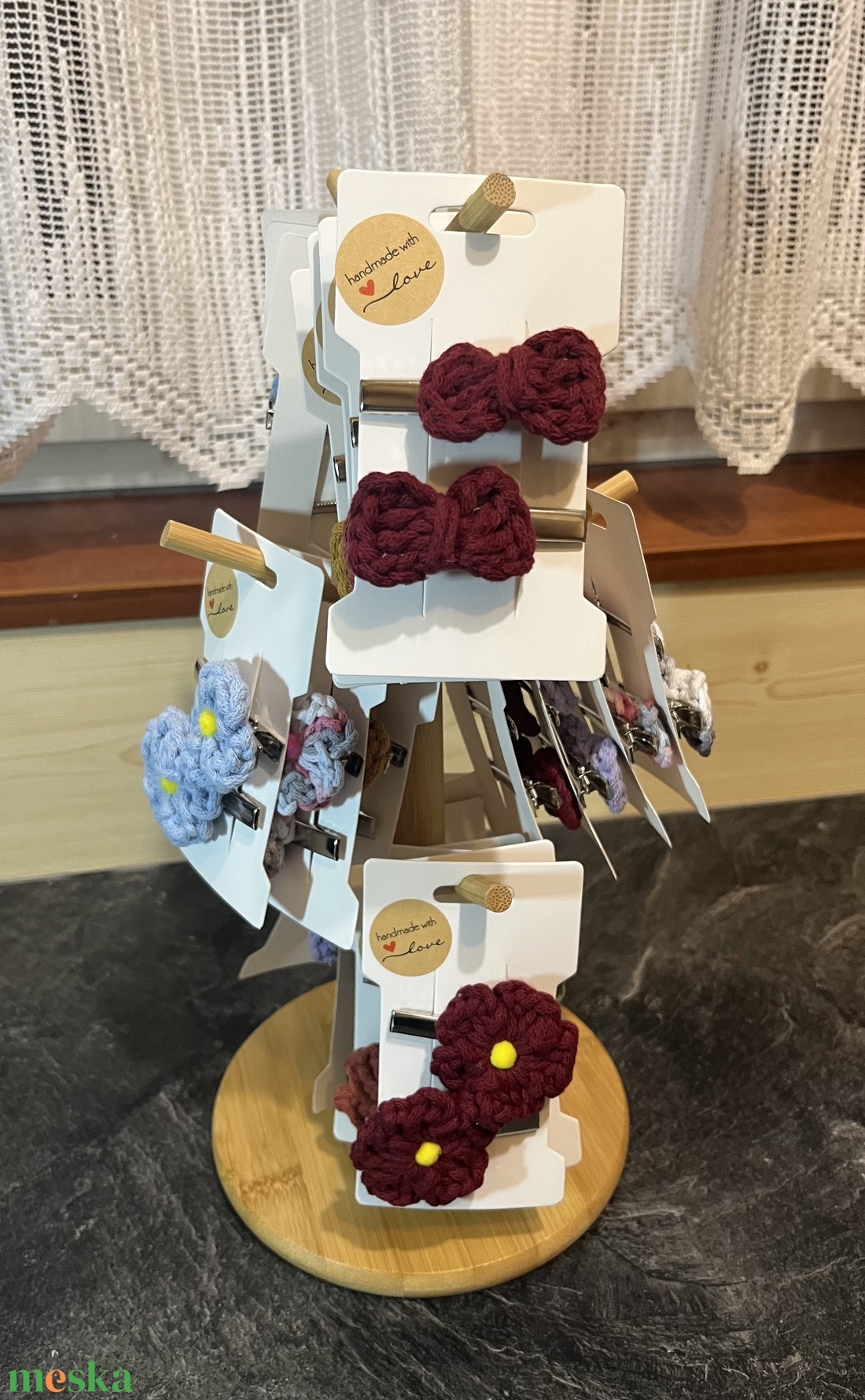 Horgolt hajcsat - ruha & divat - hajdísz & hajcsat - hajcsat & hajtű - Meska.hu