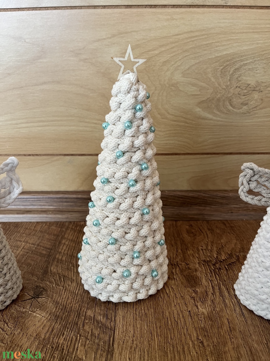 Horgolt karácsonyfa - karácsony - karácsonyi lakásdekoráció - karácsonyi lakásdíszek - Meska.hu