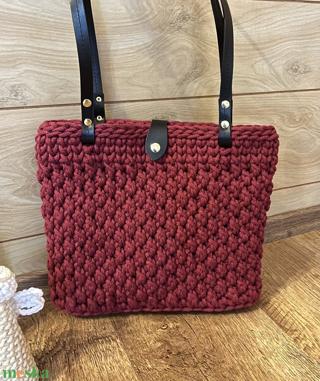Horgolt válltáska - táska & tok - kézitáska & válltáska - vállon átvethető táska - Meska.hu