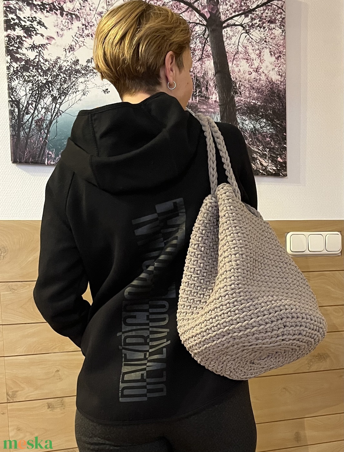 Horgolt batyus válltáska - táska & tok - kézitáska & válltáska - nagy pakolós táska - Meska.hu