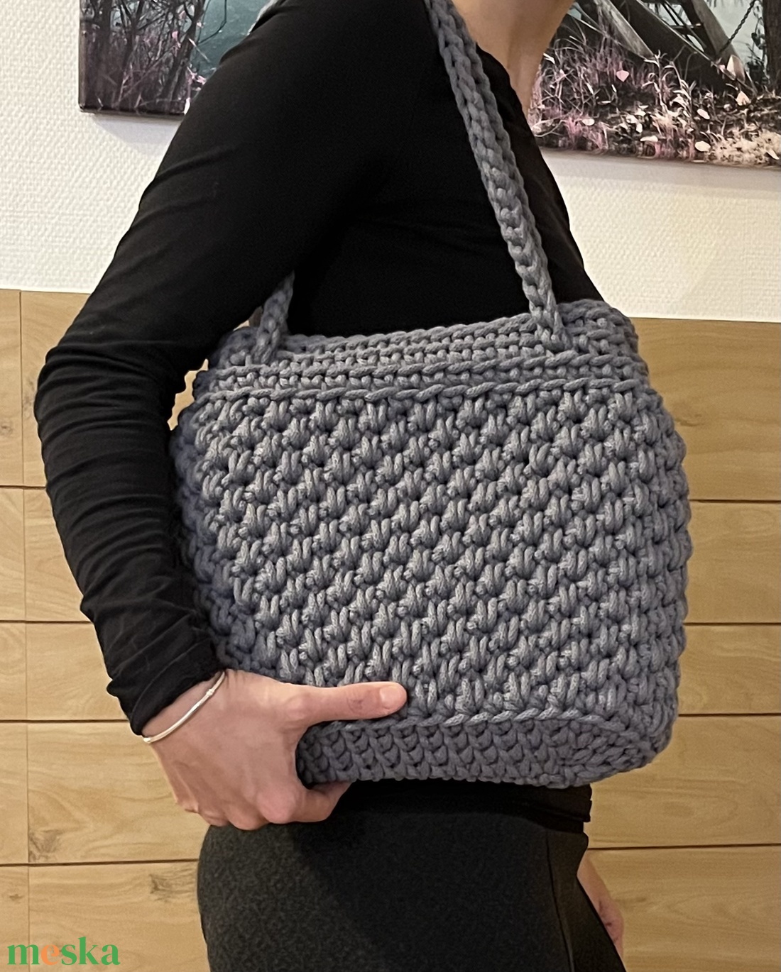 Horgolt válltáska  - táska & tok - kézitáska & válltáska - válltáska - Meska.hu