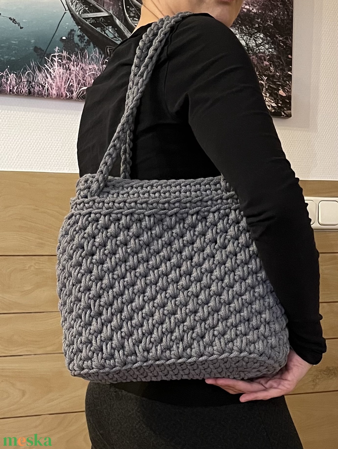 Horgolt válltáska  - táska & tok - kézitáska & válltáska - válltáska - Meska.hu