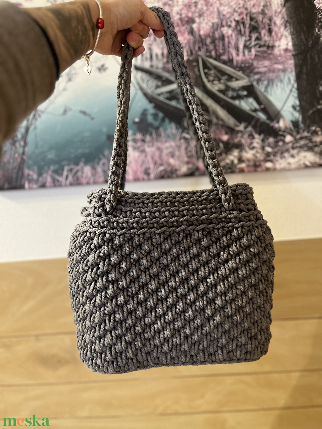 Horgolt válltáska  - táska & tok - kézitáska & válltáska - válltáska - Meska.hu
