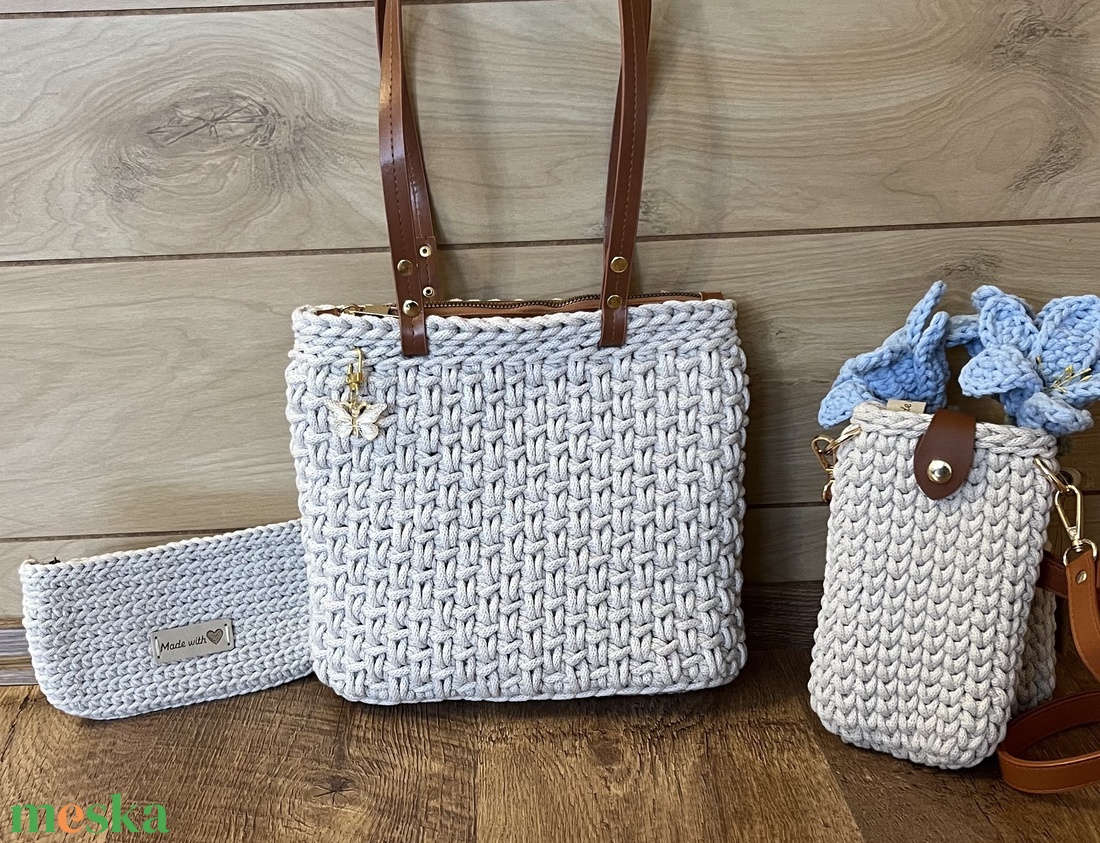 Horgolt Vállt�ska - táska & tok - kézitáska & válltáska - válltáska - Meska.hu