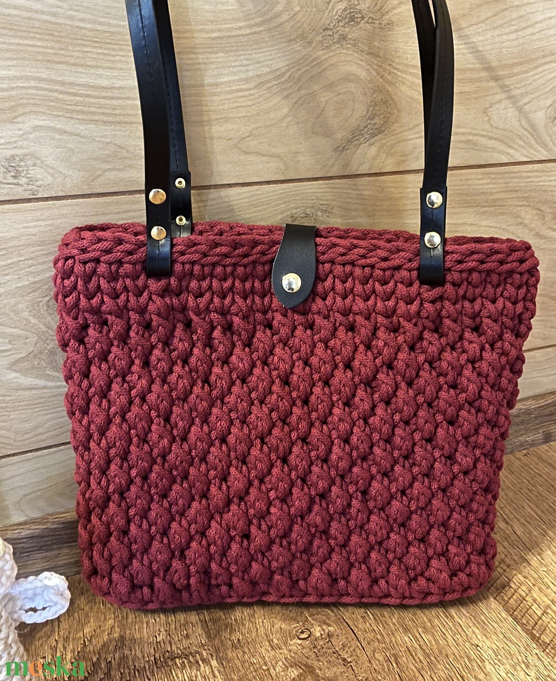 Horgolt válltáska - táska & tok - kézitáska & válltáska - vállon átvethető táska - Meska.hu