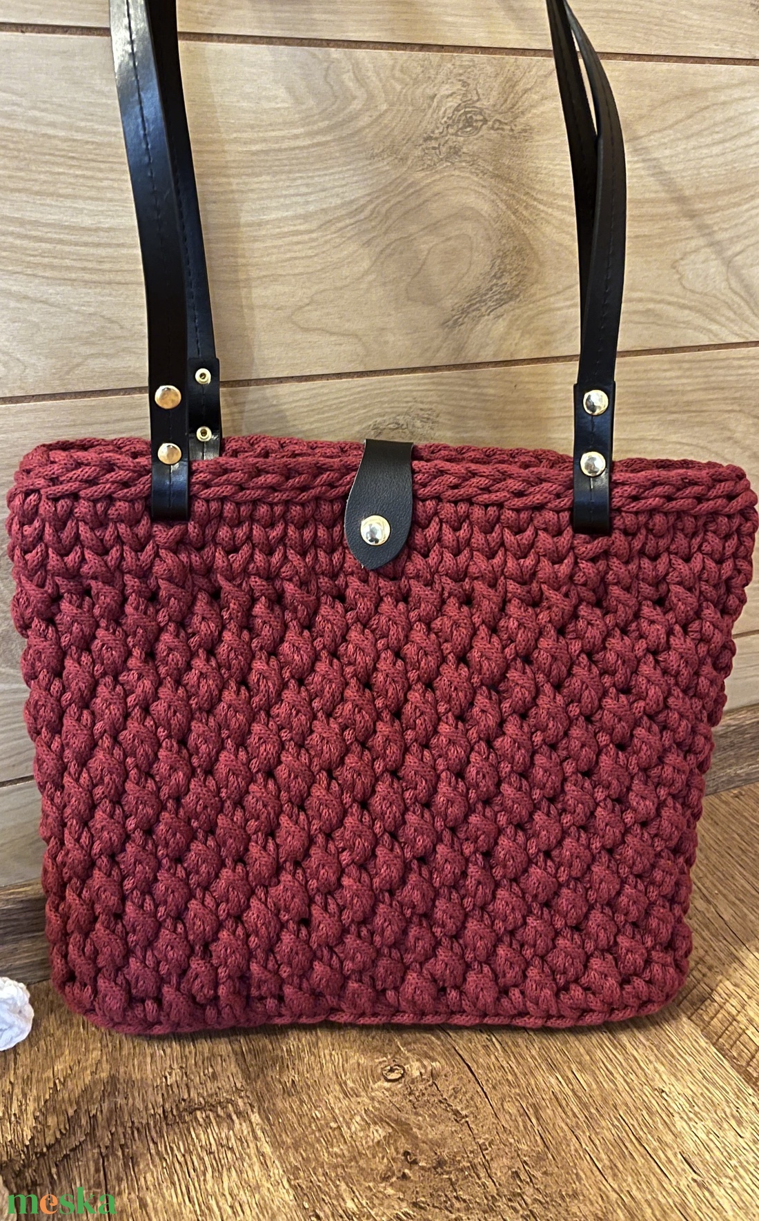 Horgolt válltáska - táska & tok - kézitáska & válltáska - vállon átvethető táska - Meska.hu