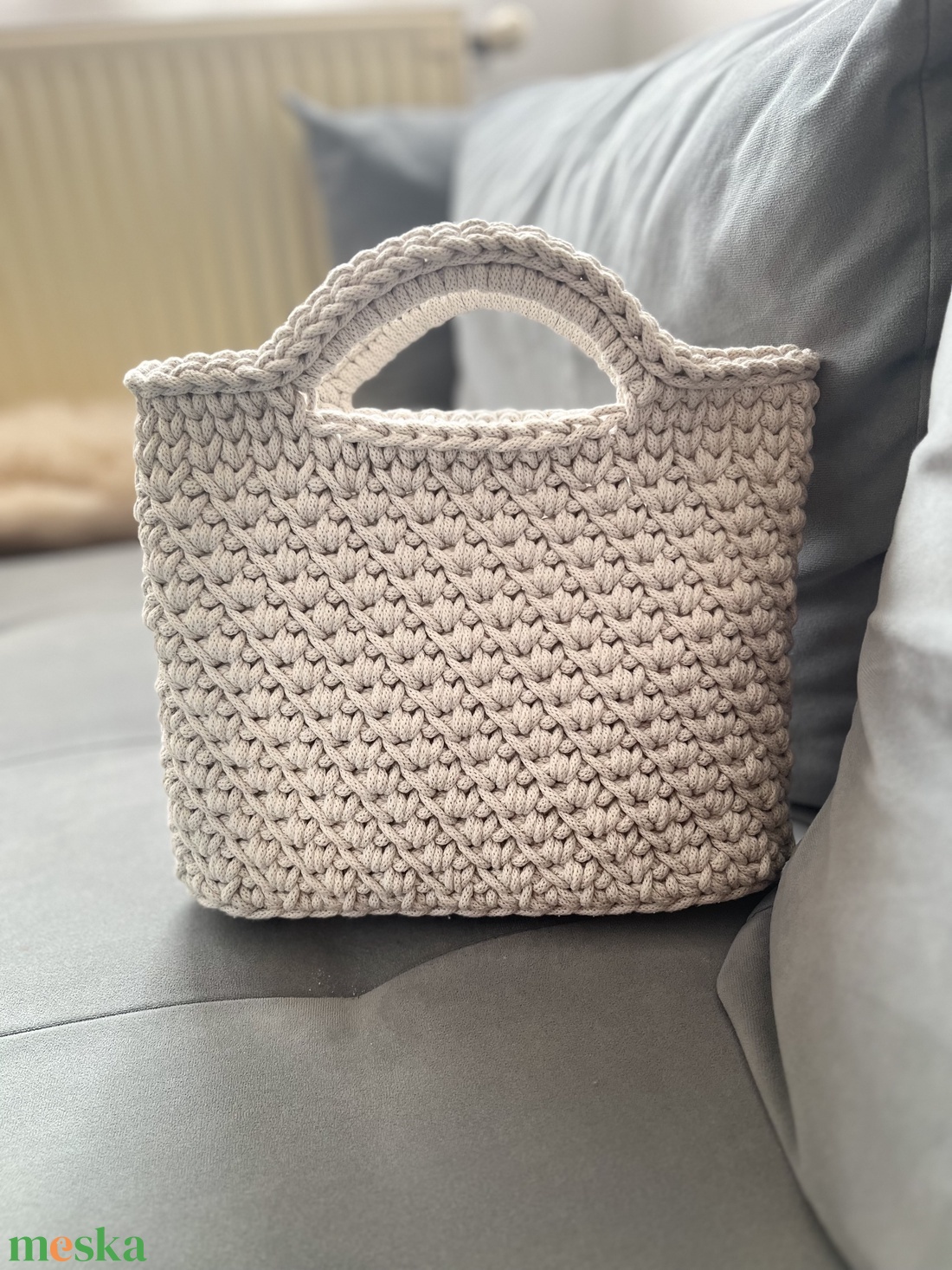 Horgolt kézitáska - táska & tok - kézitáska & válltáska - vállon átvethető táska - Meska.hu