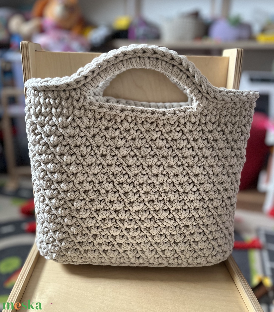 Horgolt kézitáska - táska & tok - kézitáska & válltáska - vállon átvethető táska - Meska.hu