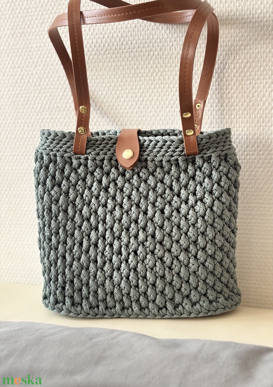 Horgolt válltáska - táska & tok - kézitáska & válltáska - vállon átvethető táska - Meska.hu