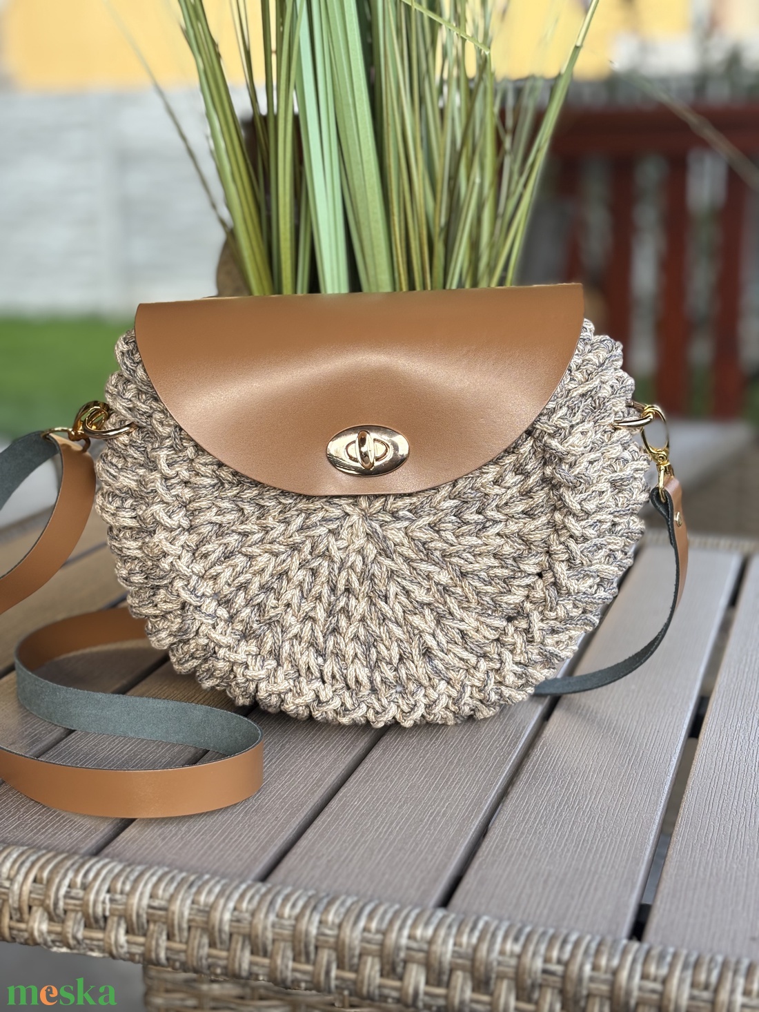 Horgolt oreo táska - táska & tok - kézitáska & válltáska - vállon átvethető táska - Meska.hu