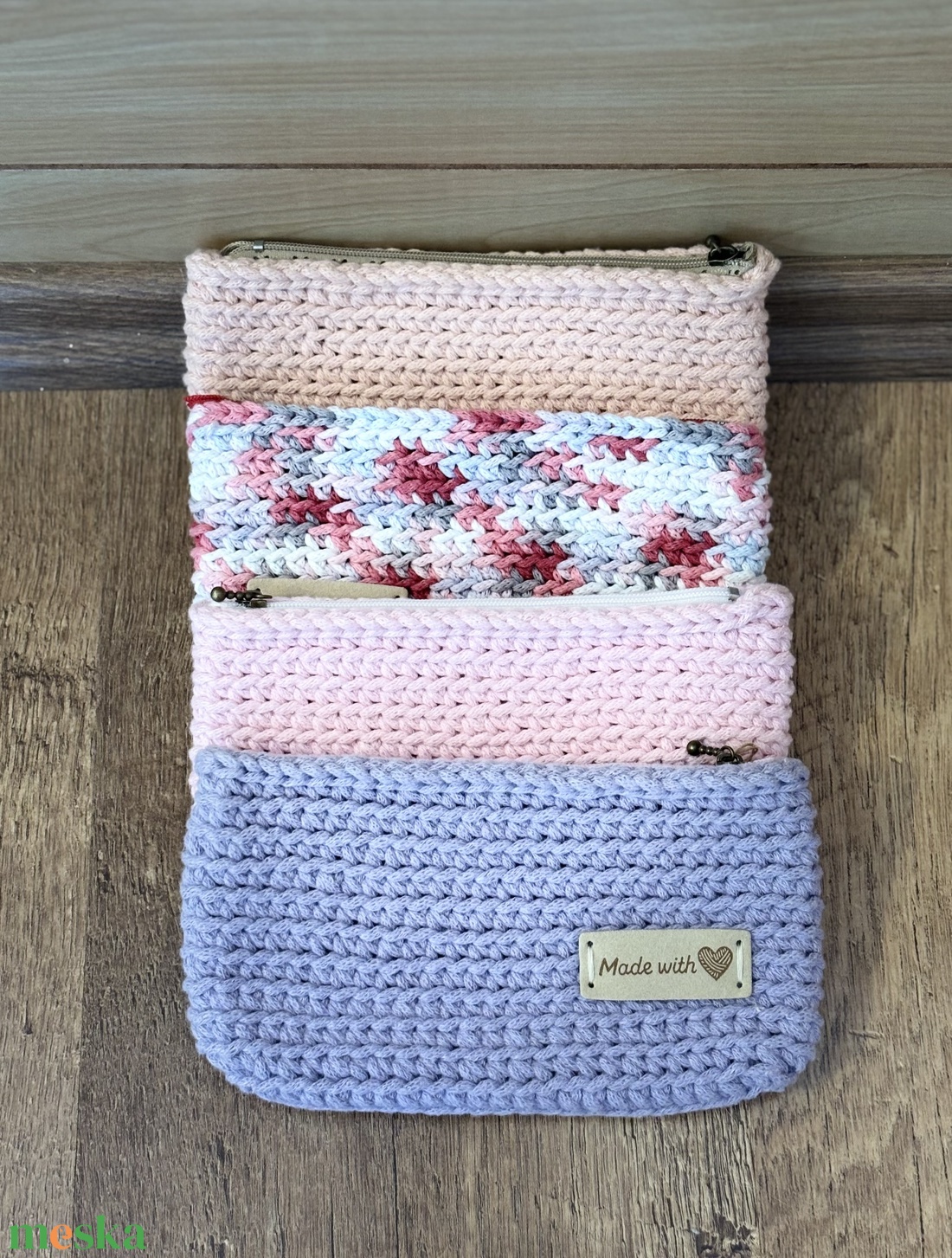 Horgolt �neszesszer, kis cipzáras - táska & tok - neszesszer - Meska.hu