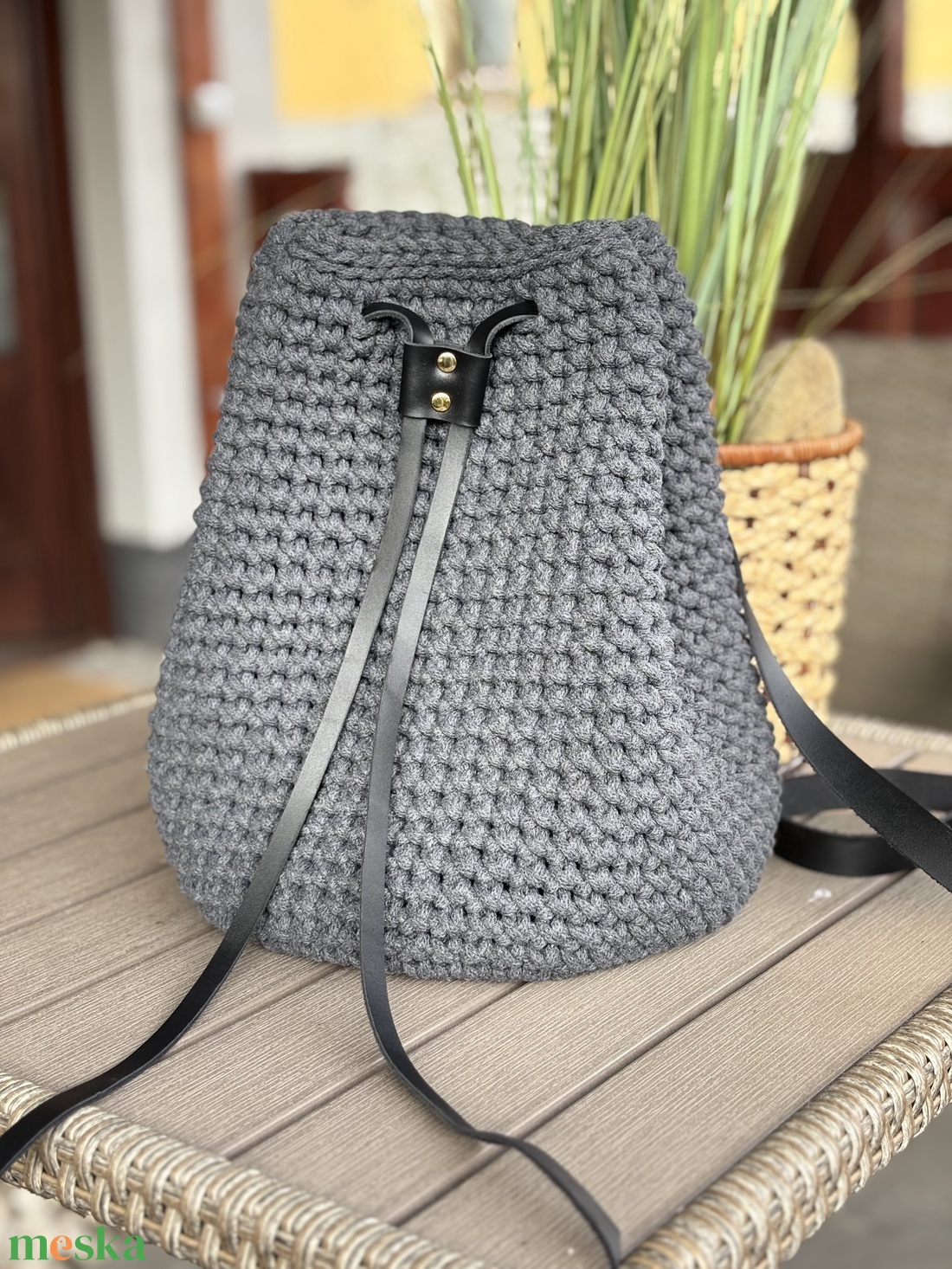 Horgolt batyus hátizsák - táska & tok - hátizsák - kishátizsák - Meska.hu