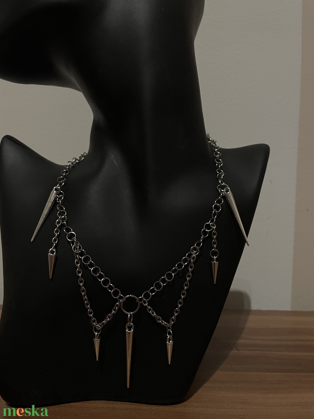 �� Nyaklánc � szegecses rozsda mentes acél - ékszer - ékszerszett - Meska.hu