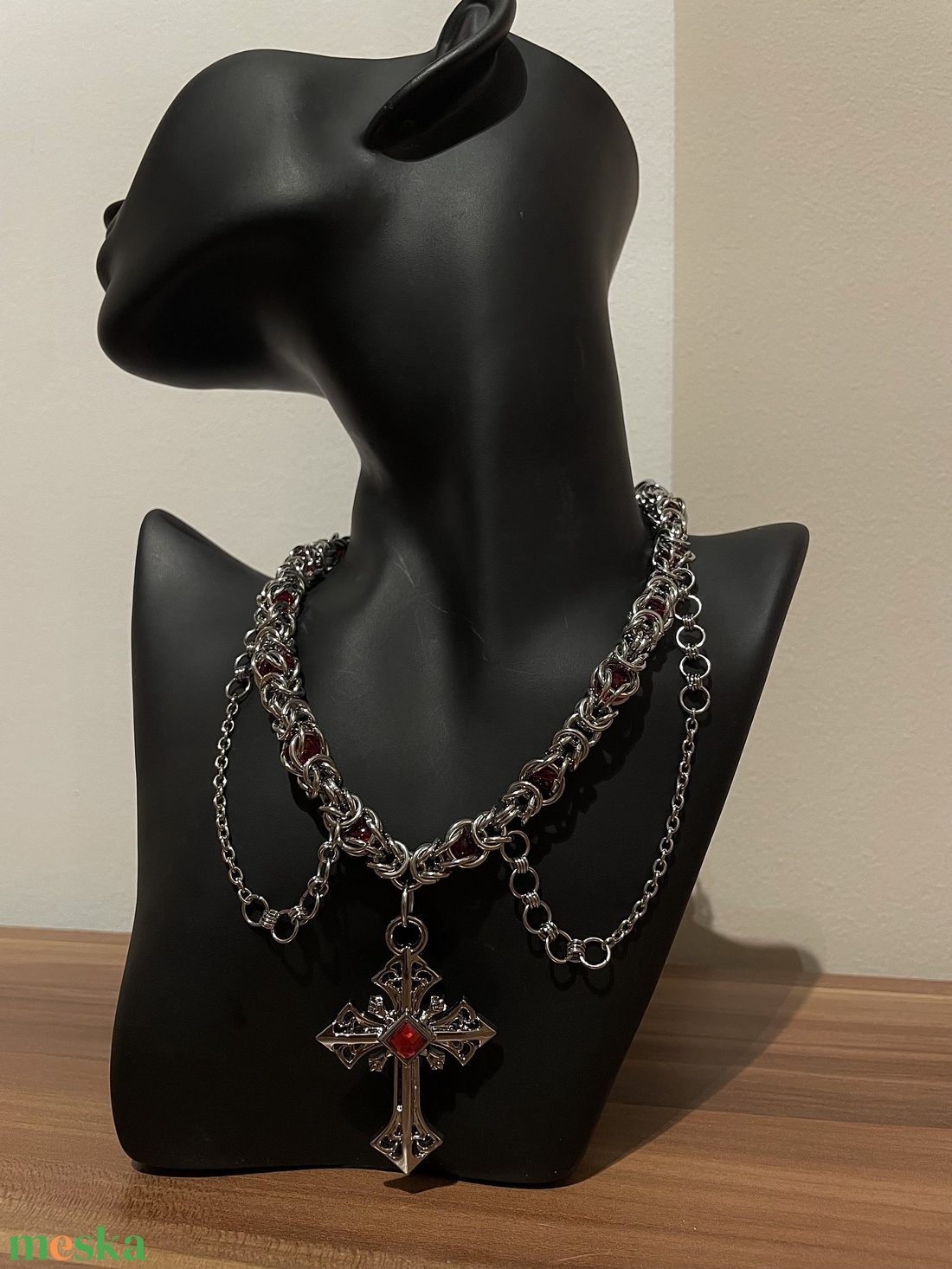 Kézzel készített Rozsdamentes acél nyaklánc  - ékszer - nyaklánc - bogyós nyaklánc - Meska.hu