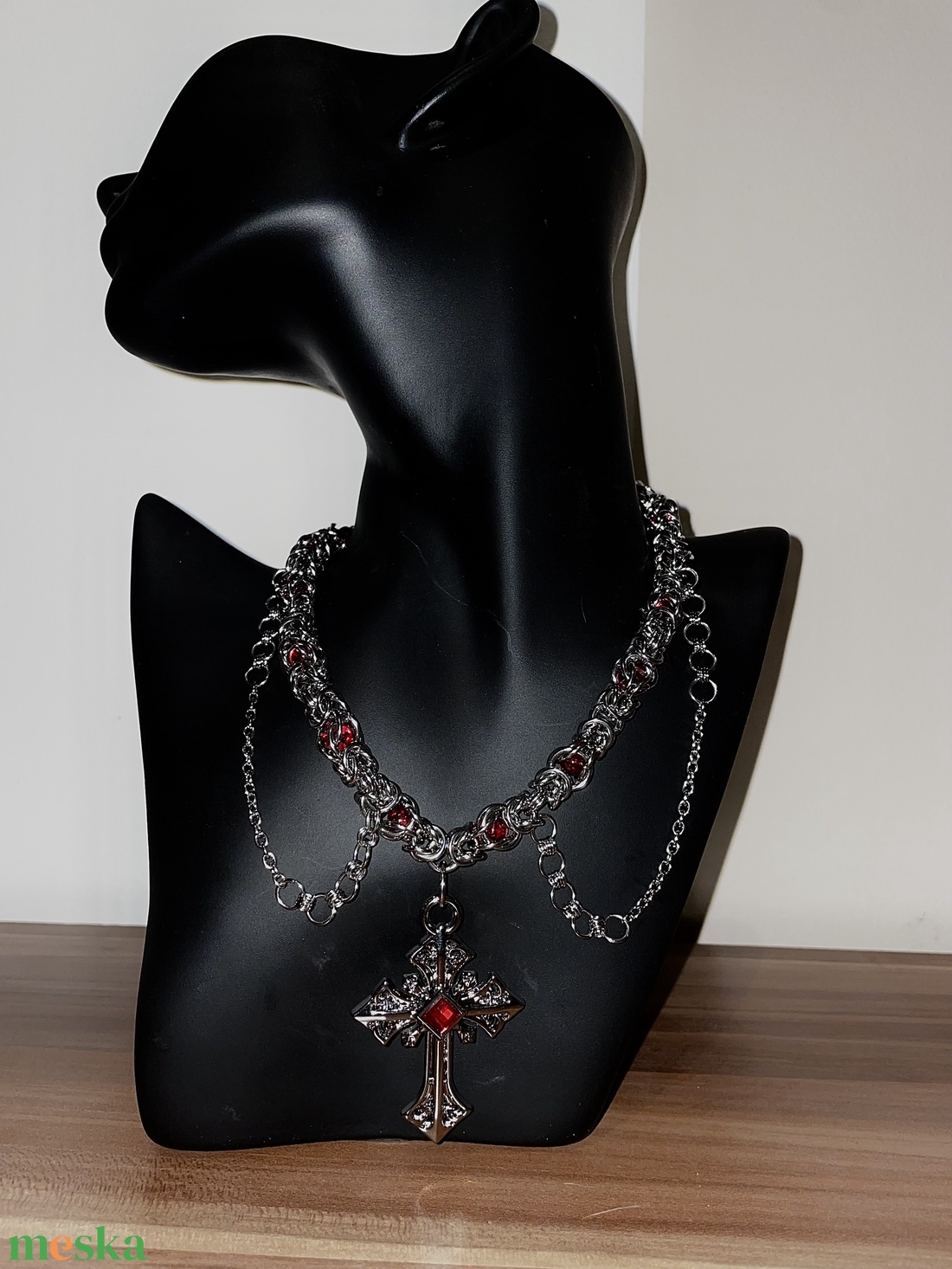 Kézzel készített Rozsdamentes acél nyaklánc  - ékszer - nyaklánc - bogyós nyaklánc - Meska.hu