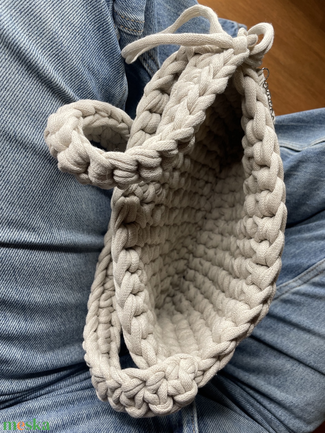 Kézzel készült, masszív horgolt táska � szürke - táska & tok - kézitáska & válltáska - alkalmi táska - Meska.hu