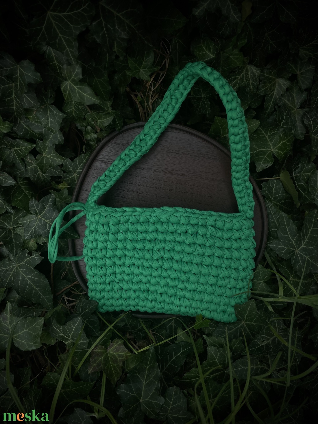 Kézzel készült, karakteres zöld táska  - táska & tok - kézitáska & válltáska - kézitáska - Meska.hu