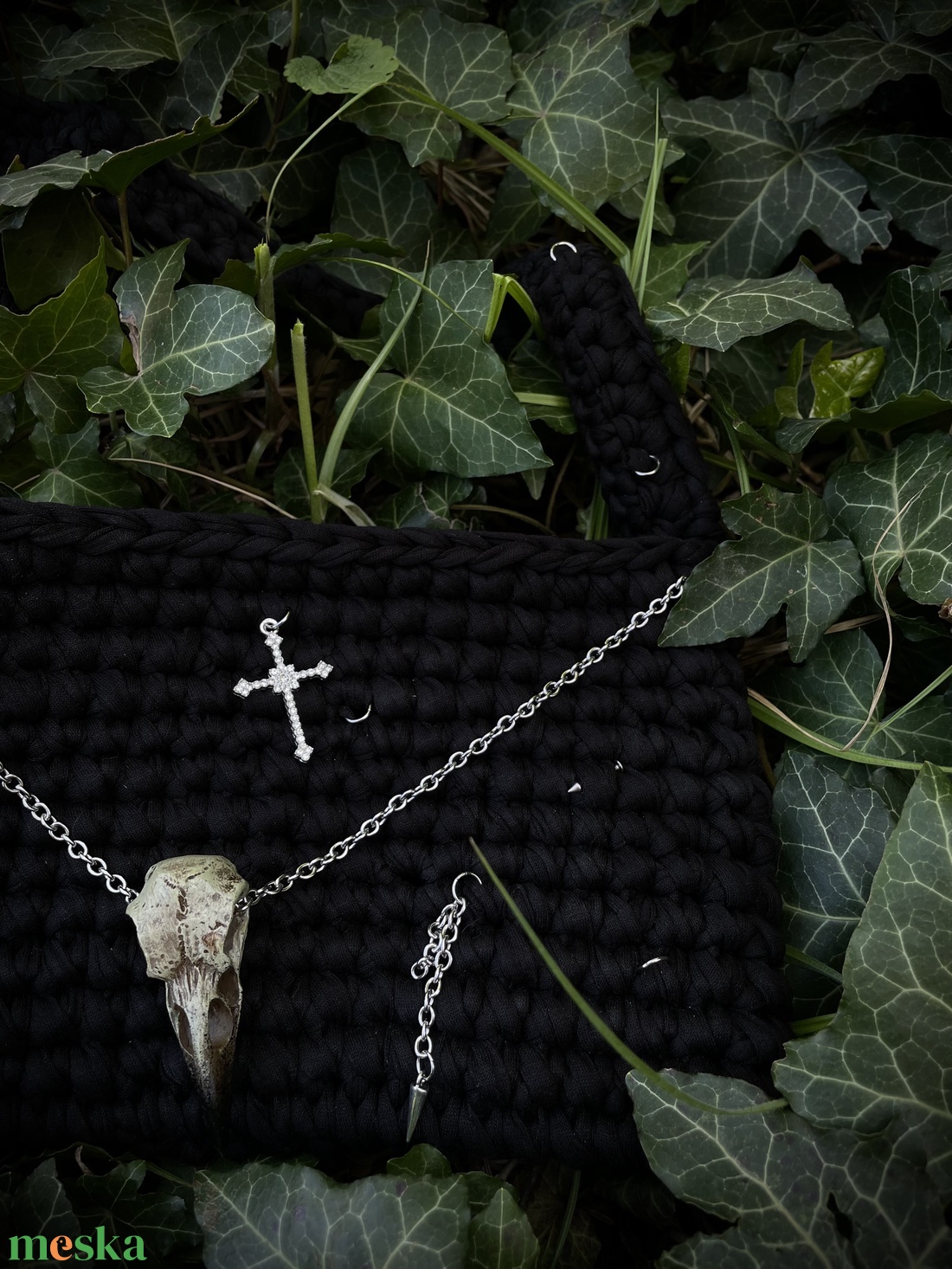 Egyedi, alternatív stílusú darab ,egyedi  horgolt táska  - táska & tok - kézitáska & válltáska - alkalmi táska - Meska.hu