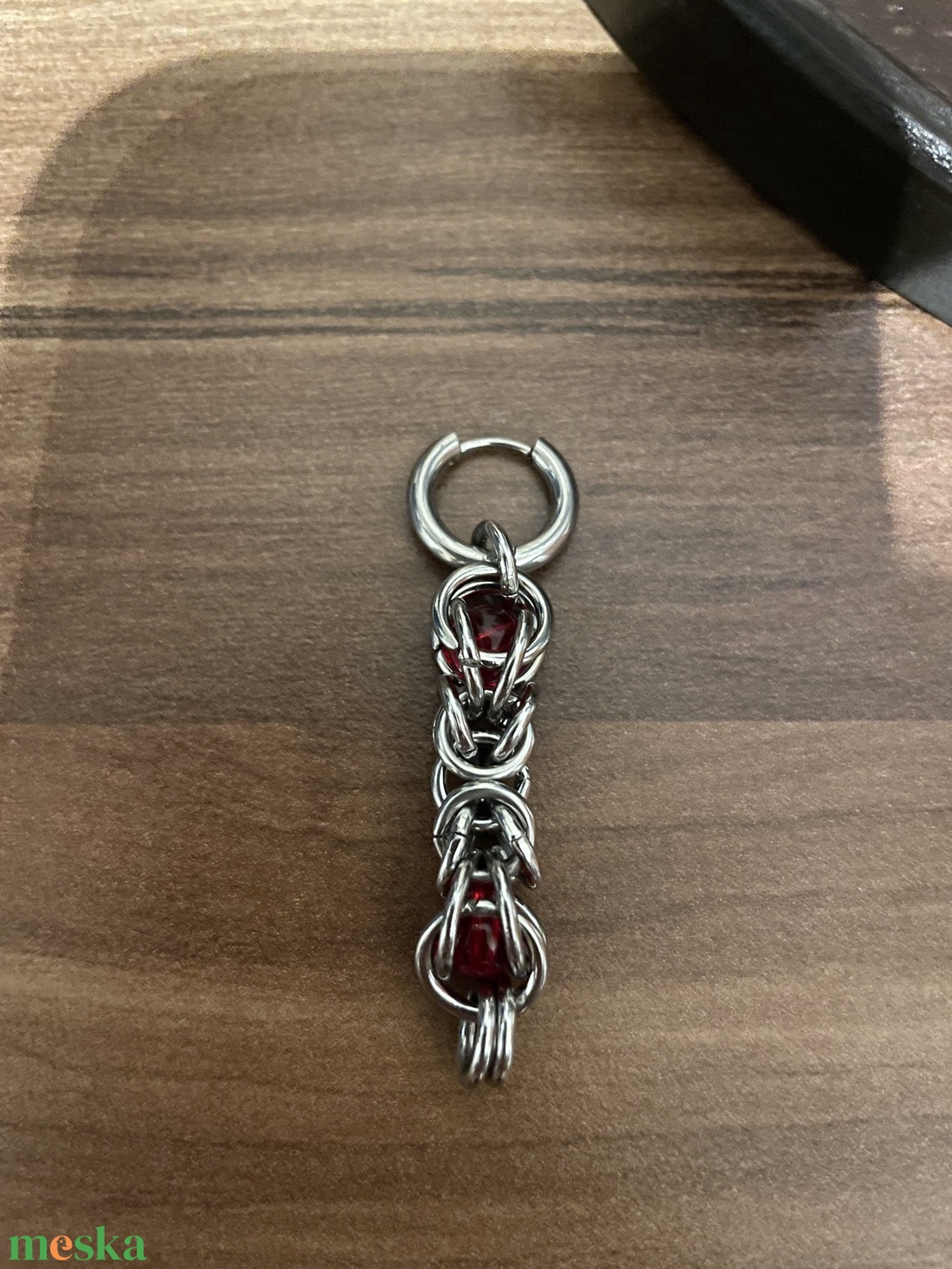 Chainmail teknikával Készített egyedi fülbevaló  - ékszer - fülbevaló - fülékszer - Meska.hu