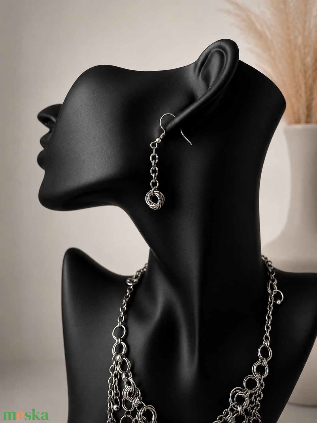     Kézzel készített Chainmail nyaklánc szett - ékszer - ékszerszett - Meska.hu