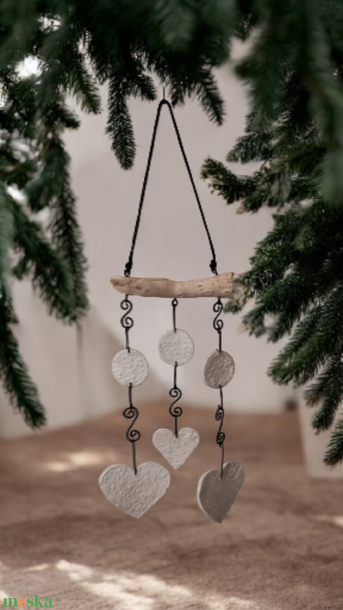 Szívecskés fali dekoráció  - otthon & életmód - dekoráció - fali és függő dekoráció - álomfogó - Meska.hu