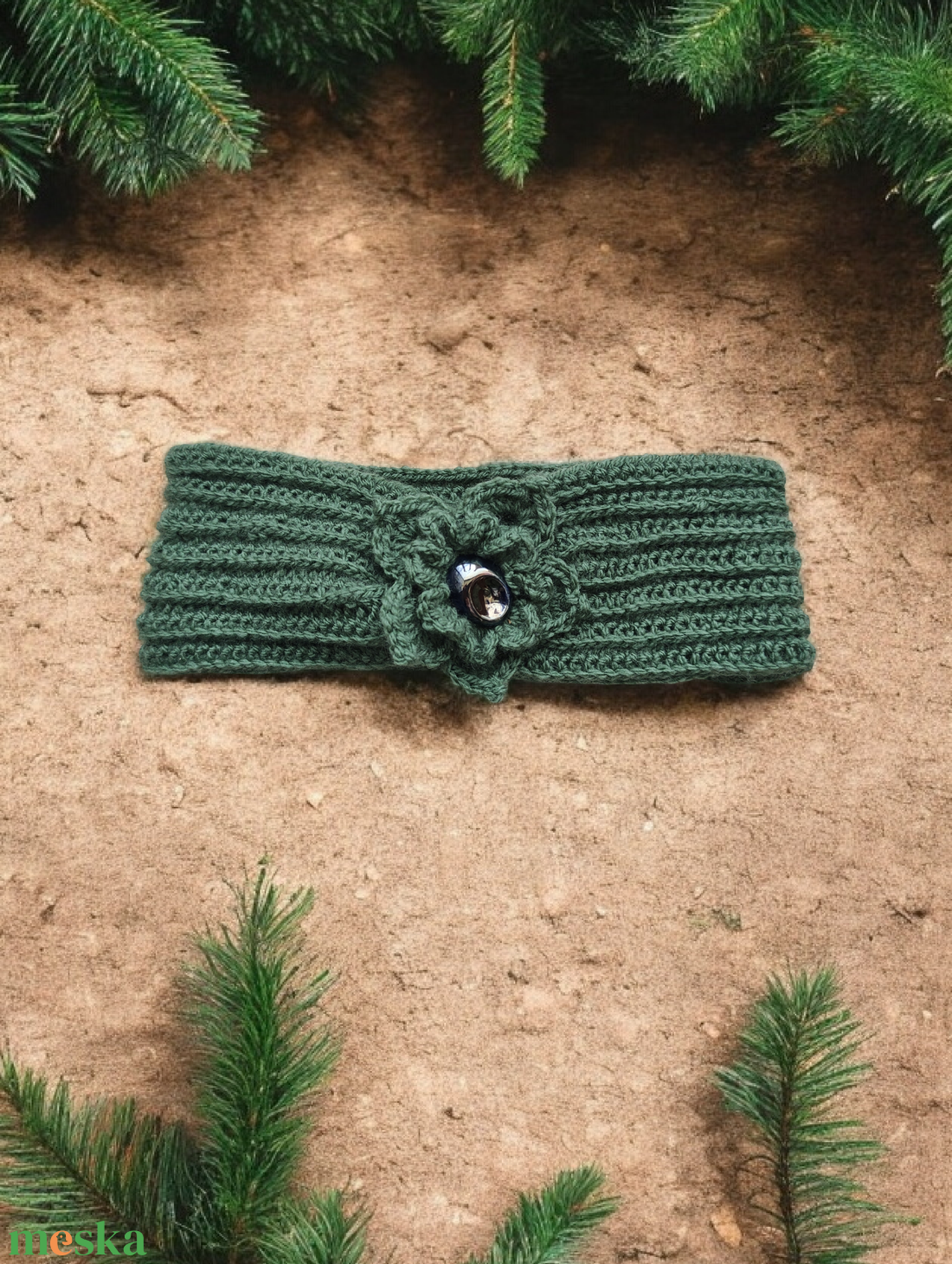 Horgolt  fejpánt  - ruha & divat - sál, sapka, kendő - fejpánt - Meska.hu