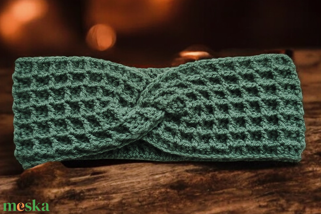 Horgolt csavart fejpánt  - ruha & divat - sál, sapka, kendő - fejpánt - Meska.hu