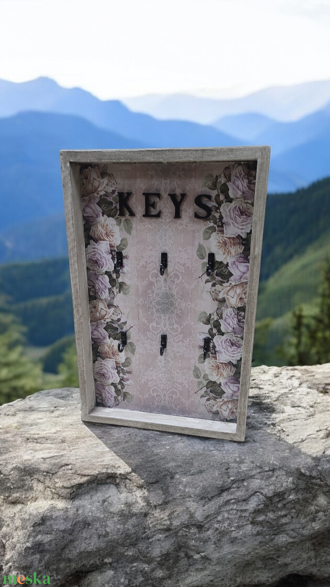 Romantikus fali kulcs szekrényke  - otthon & életmód - dekoráció - fali és függő dekoráció - fali kulcstartó - Meska.hu