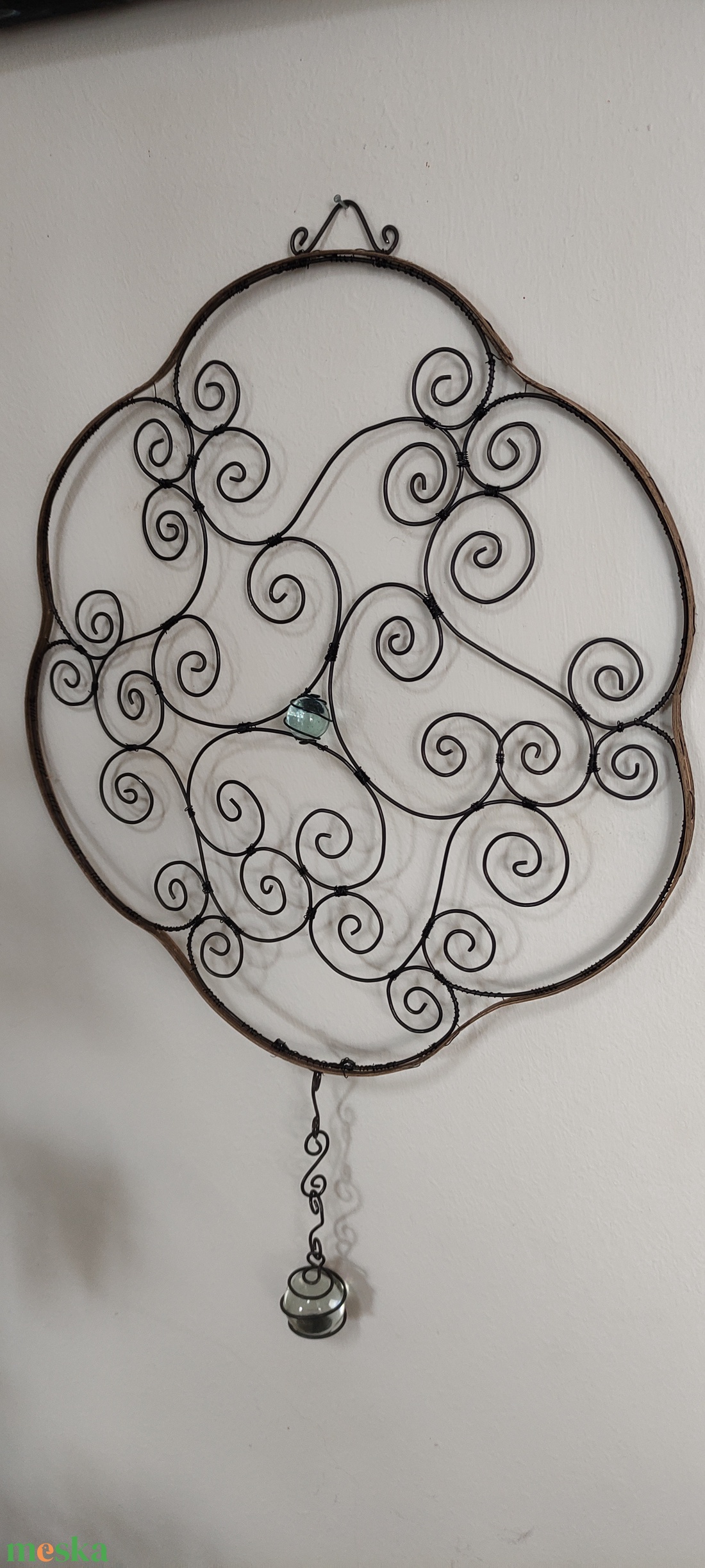 Fém drótos fali dísz - otthon & életmód - dekoráció - fali és függő dekoráció - falra akasztható dekor - Meska.hu