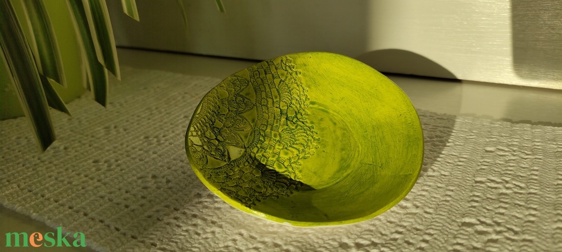 Zöld ékszer tartó - ékszer - ékszertartó - ékszertartó tál - Meska.hu