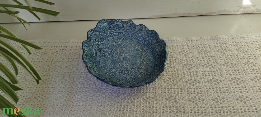 Kék ékszer tartó - ékszer - ékszertartó - ékszertartó tál - Meska.hu