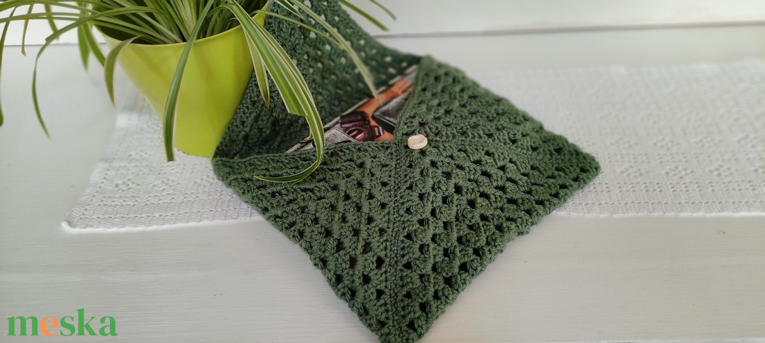 Zöld tablet vagy könyv burok - táska & tok - ebook & tablet tok - Meska.hu