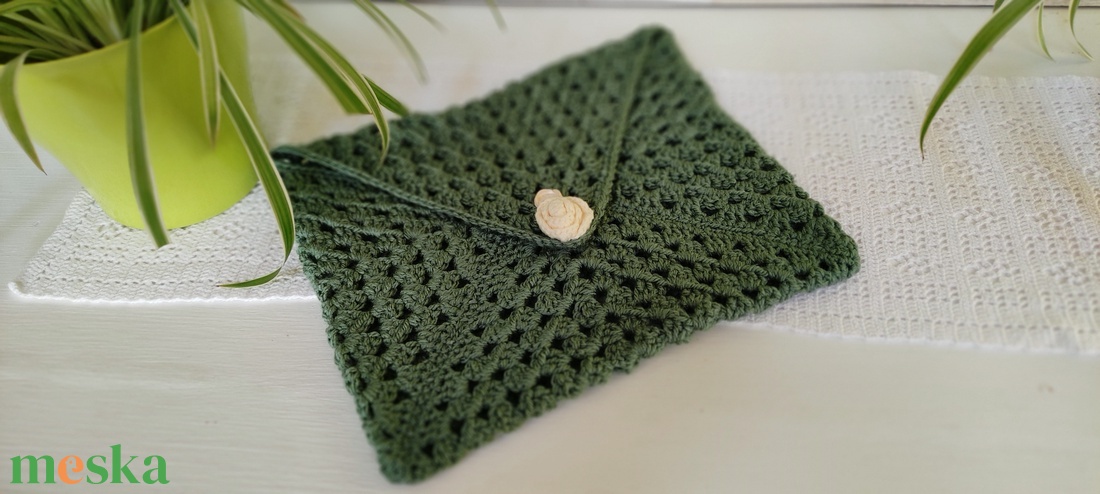 Zöld tablet vagy könyv burok - táska & tok - ebook & tablet tok - Meska.hu