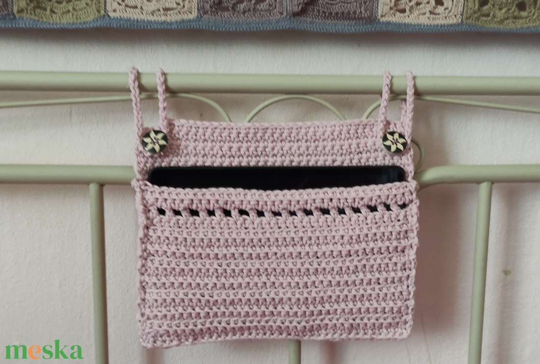 Cuki rózsaszín tároló - otthon & életmód - tárolás & rendszerezés - fali tároló - Meska.hu
