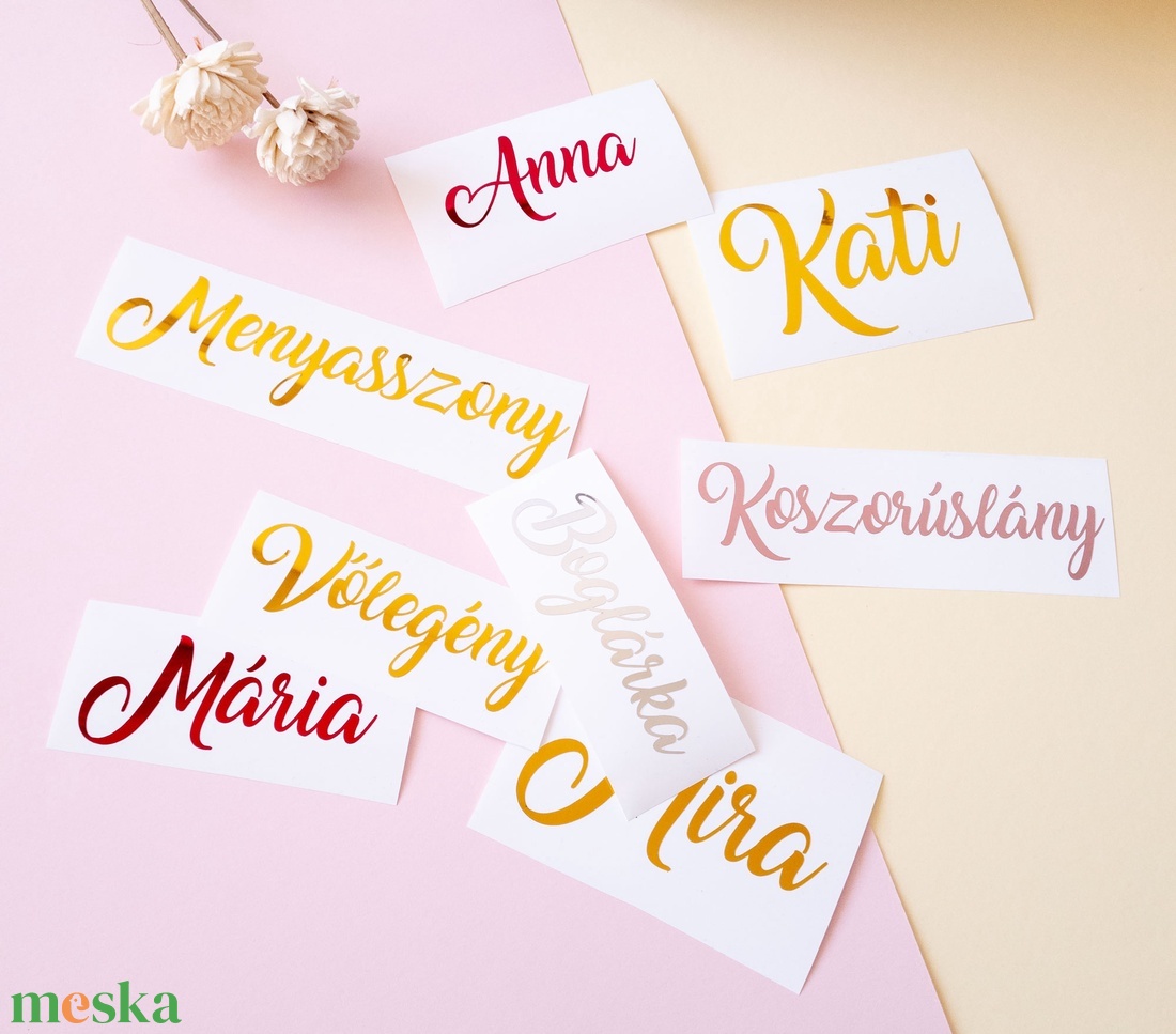 Névmatrica, esküvői dekoráció, Lánybúcsú, egyedi személyre szóló dekoráció - esküvő - dekoráció - tábla & jelzés - Meska.hu