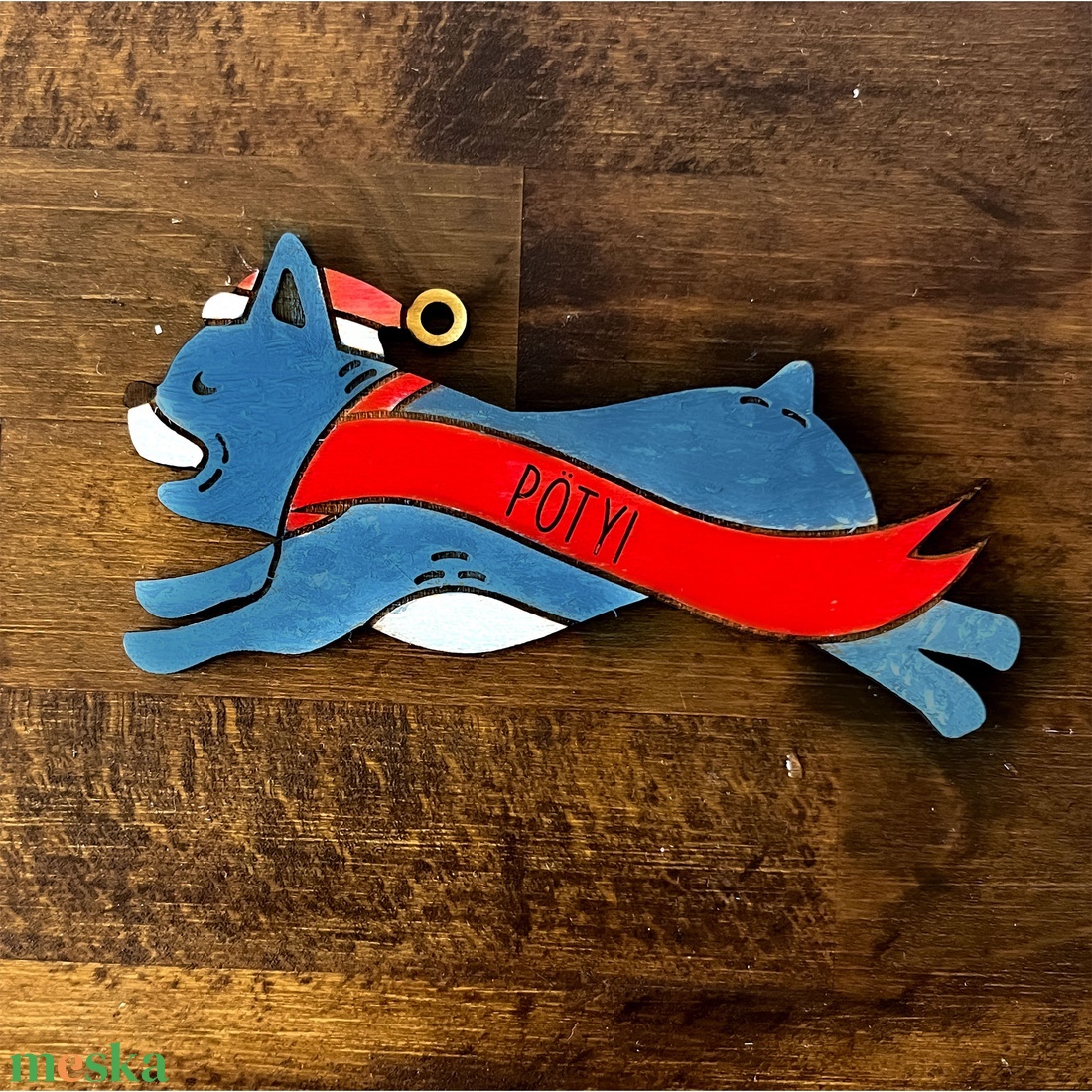 Névre szóló Franciabulldogos Karácsonyfadísz, Kutyás karácsonyfadísz, egyedi karácsonyi dekoráció - karácsony - karácsonyi lakásdekoráció - karácsonyfadíszek - Meska.hu