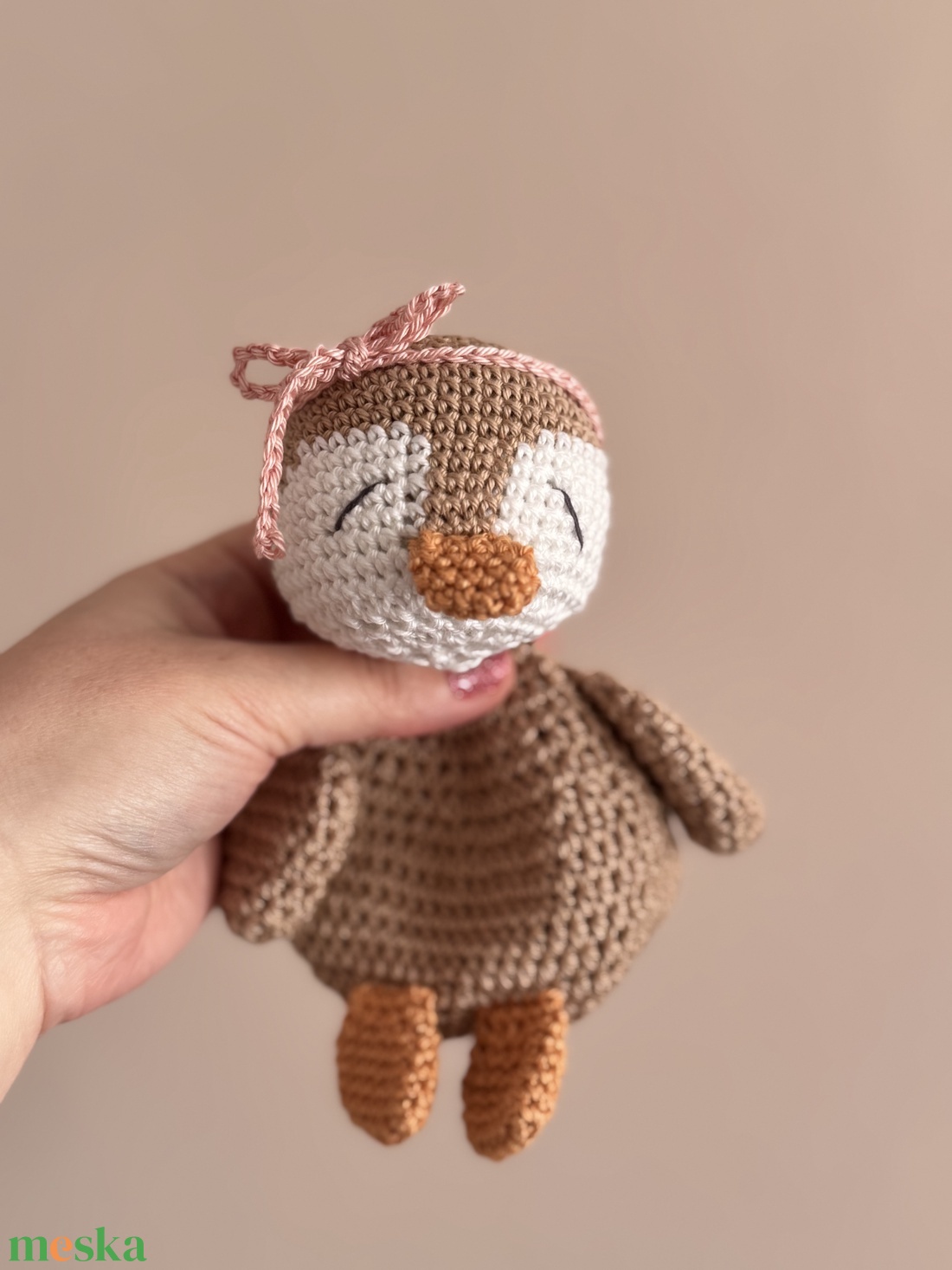 Adél, a kis pingvin nyunyó - baba - mama - baba játékok - szundikendő, alvóka - Meska.hu